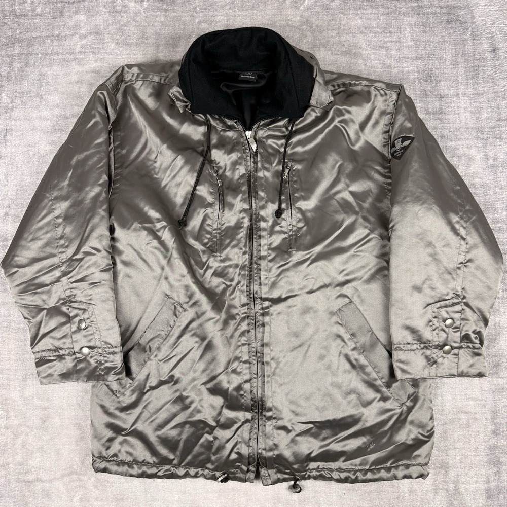 Mercedes Benz Jacket Mens Medium Silver Vtg 90s‎ F1 Racing Formula One Full Zip